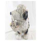 Large Anna Rosa Collection Old English Sheepdog Music Box Figurine -Working
