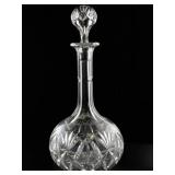 Engraved Mainland Norway Crystal Decanter with Stopper