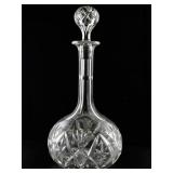 Engraved Mainland Norway Crystal Decanter with Stopper