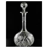 Engraved Mainland Norway Crystal Decanter with Stopper