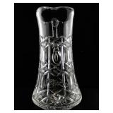 Cut Crystal Water Pitcher with Geometric Pattern