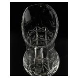 Cut Crystal Water Pitcher with Geometric Pattern