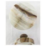 Decorative Onyx Stone Lidded Urn Jar