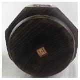 Carved Wooden Jar with Lid and 2 Goblets Set