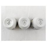 Set of 3 Porsgrund Norway Porcelain Cups with Floral Design