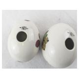 Collection of 3 Decorative Egg Figurines including The Egg Lady and Ukrainian Pysanka Style