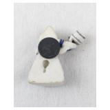 Blue and White Delft-Style Porcelain Eggs and Dutch Girl Figurine Set