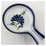 Dansk International Designs Blue Floral Porcelain Spoon Rest