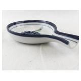 Dansk International Designs Blue Floral Porcelain Spoon Rest