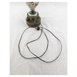 Decorative Vintage Table Lamp with Shade and Painted Porcelain Base - Does Not Work
