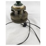 Decorative Vintage Table Lamp with Shade and Painted Porcelain Base - Does Not Work