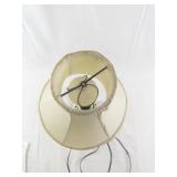 Decorative Vintage Table Lamp with Shade and Painted Porcelain Base - Does Not Work