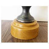 Football Theme Table Lamp with Red Shade and Wooden Base