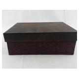 Vintage Cardboard and Metal Lidded Storage Box