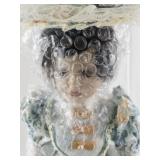 16 Inch Porcelain Doll Jenna with Floral Dress and Hat