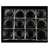 Set of 12 Glass Tea Light Candle Holders