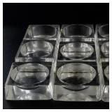 Set of 12 Glass Tea Light Candle Holders