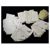 Collection of Vintage Linen and Embroidered Napkins