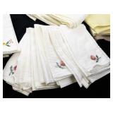 Collection of Vintage Linen and Embroidered Napkins