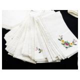 Collection of Vintage Linen and Embroidered Napkins