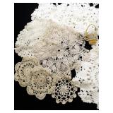 Collection of Vintage Handmade Crochet and Lace Doilies