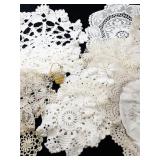 Collection of Vintage Handmade Crochet and Lace Doilies