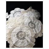 Collection of Vintage Handmade Crochet and Lace Doilies