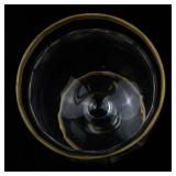 Set of 21 Crystal Stemware Glasses with Gold Trim - 10 Small, 11 Large