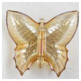 Vintage Carnival Glass Butterfly Dish