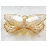 Vintage Carnival Glass Butterfly Dish