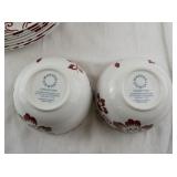 Martha Stewart Collection Red Floral Dinnerware Set