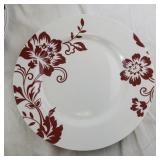 Martha Stewart Collection Red Floral Dinnerware Set