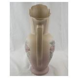 Hull Pastel Pottery Pitcher with Floral Relief