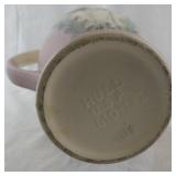 Hull Pastel Pottery Pitcher with Floral Relief