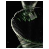 Set of 3 Vintage Uranium Glass Dessert Cups