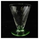 Set of 3 Vintage Uranium Glass Dessert Cups