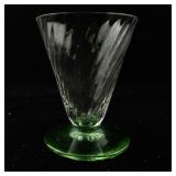 Set of 3 Vintage Uranium Glass Dessert Cups