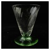 Set of 3 Vintage Uranium Glass Dessert Cups