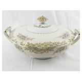 Noritake Rose China Serving Set with Tureen, Gravy Boat, and Oval Bowl