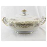 Noritake Rose China Serving Set with Tureen, Gravy Boat, and Oval Bowl