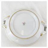 Noritake Rose China Serving Set with Tureen, Gravy Boat, and Oval Bowl
