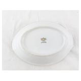Noritake Corona Oval Serving Bowl, Sugar Bowl, and Creamer Set with Gold Trim