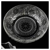 Collection of 5 Pressed and Cut Glass Bowls and Dishes