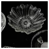 Collection of 5 Pressed and Cut Glass Bowls and Dishes