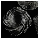 Collection of 5 Pressed and Cut Glass Bowls and Dishes