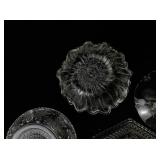 Collection of 5 Pressed and Cut Glass Bowls and Dishes