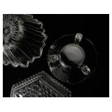 Collection of 5 Pressed and Cut Glass Bowls and Dishes
