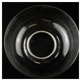 Large Glass Serving Bowl with Silver Electroplate Base