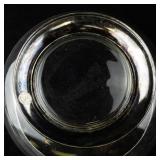 Large Glass Serving Bowl with Silver Electroplate Base