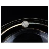 Large Glass Serving Bowl with Silver Electroplate Base